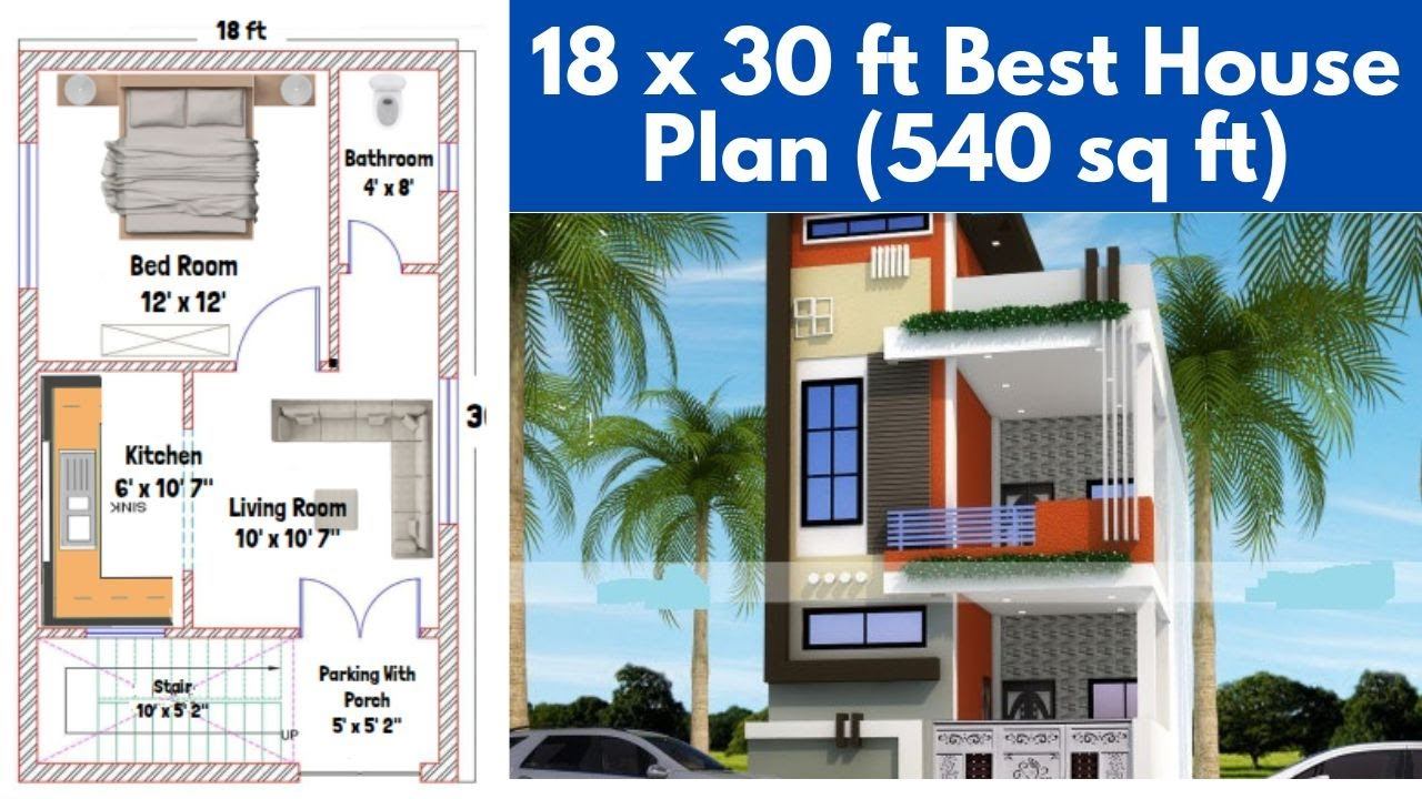 18x30 ft House Plan | 18x30 Ghar Ka Naksha | 18x30 House Design | 540 Sq ft House Plan | House Plan смотреть онлайн