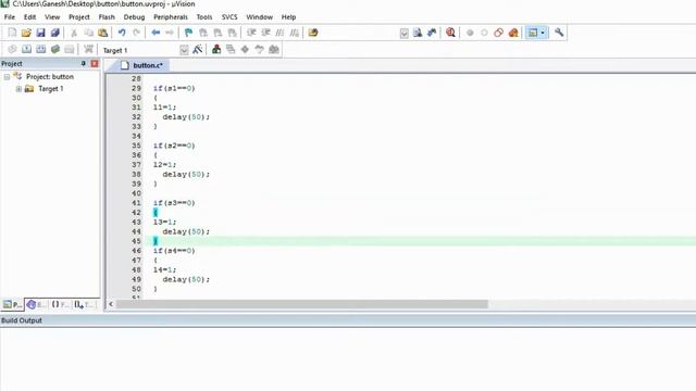 Controlling LED From Push Buttons - Part 4 - 8051 Tutorials смотреть онлайн
