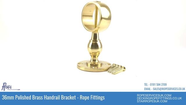 36mm Polished Brass Handrail Brackets Rope Fitting смотреть онлайн