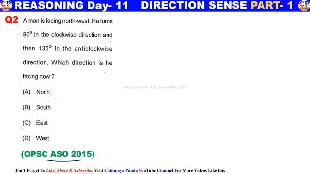 Direction Sense Test। Reasoning Tricks on Direction।Angle Based Questions Part1।OPSC ASO,SSC,RRB et смотреть онлайн