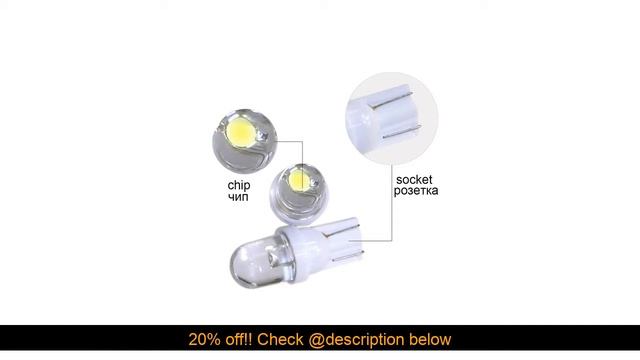 Review KEIN 20PCS t10 led car bulb w5w 1smd 168 194 auto Reading door Dashboard Instrument light In смотреть онлайн