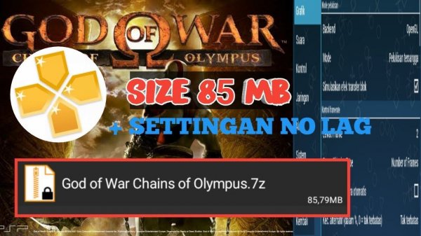 God Of War Chains Of Olympus PPSSPP Ukuran Kecil #Gameplay HP