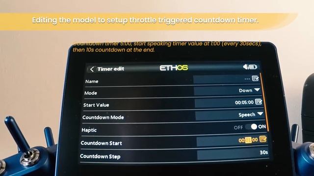 FrSKY TANDEM X20 ETHOS - Building A New Model, Configuring Basic Timer And Throttle Cut