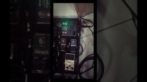 NUX Solid Studio on Boss Acoustic Preamp AD-2 with my Piezo pickup.