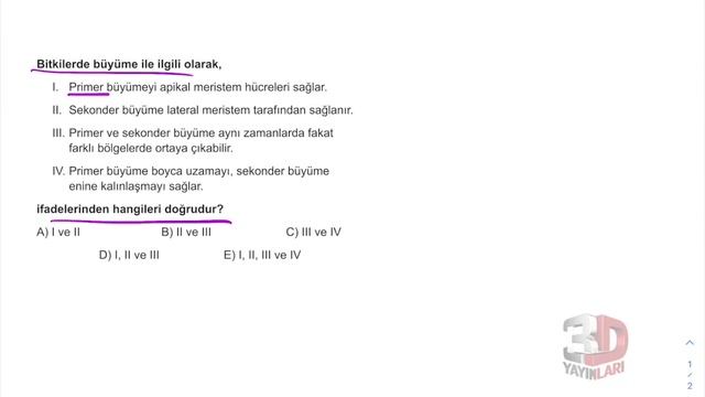 AYT Biyoloji Soru Bankası Bölüm 05 Test 14 Soru Çözümleri смотреть онлайн