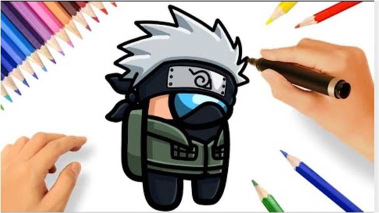 КАК НАРИСОВАТЬ AMONG US KAKASHI