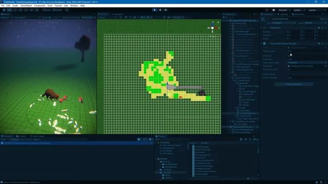 Trash Panda Devlog #-27: Using 2D Arrays, Grids and Perimeter of Trash for Scoring смотреть онлайн