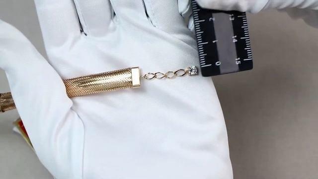 Золотой браслет КЮЗ Del'ta с фианитом Dдф770934р смотреть онлайн