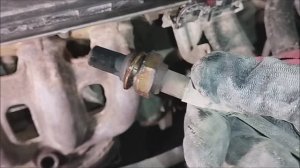 Замена верхнего датчика кислорода лямбда-зонд Шевроле Авео