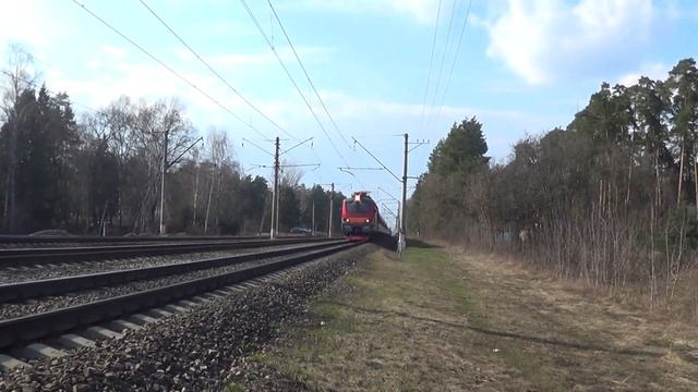 Электровоз ЭП20-055 с фирменным поездом Сочи №102 Москва - Адлер смотреть онлайн