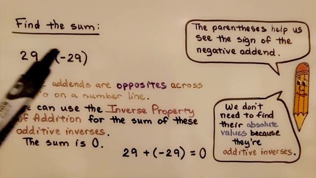 7th Grade Math 1.2c, Adding Integers, Inverse Property of Addition, Additive Inverse смотреть онлайн