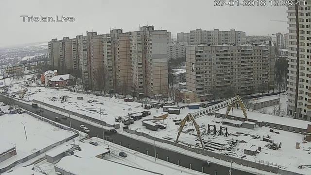 Triolan.Live - Харьков, строительство станции метро "Победа" (27-01-2016) смотреть онлайн