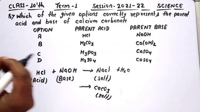 Which of the given options correctly represents the Parent acid and base of Calcium arbonate? смотреть онлайн