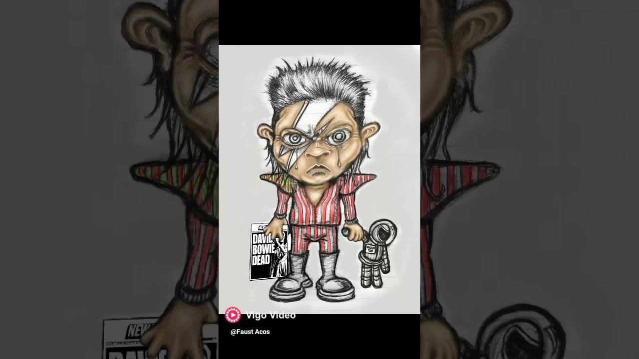 "OUR FALLEN STAR" (Progression pics ART ) by FAUST ! * w/ music from David Bowie * смотреть онлайн