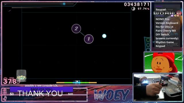 osu! | Woey | Nekomata Master+ - nightbird lost wing [descent] +HD,HR 96.97% FC #1 | 444pp 7.23⭐ смотреть онлайн