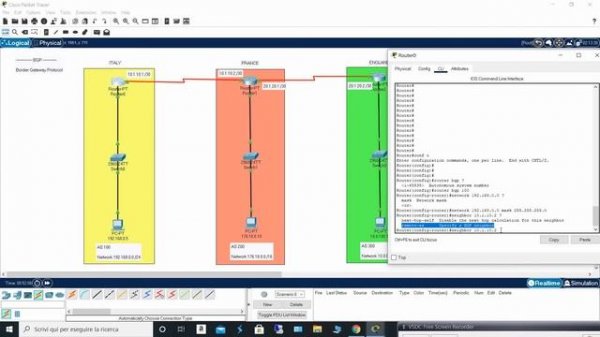 Cisco Packet Tracer - BGP (Border Gateway Protocol)