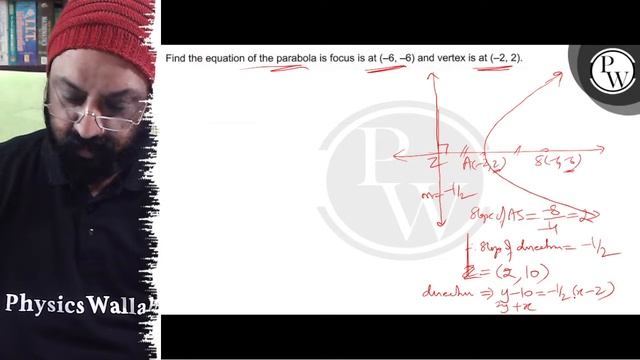 Find the equation of the parabola is focus is at \( (-6,-6) \) and vertex is at \( (-2,2) \).
\(... смотреть онлайн