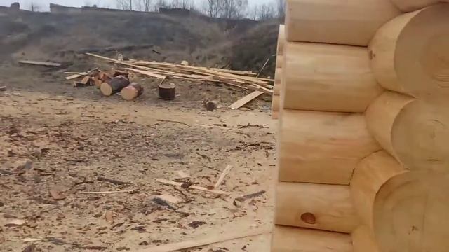 Рубка сруба 6 на 6 с террасой смотреть онлайн