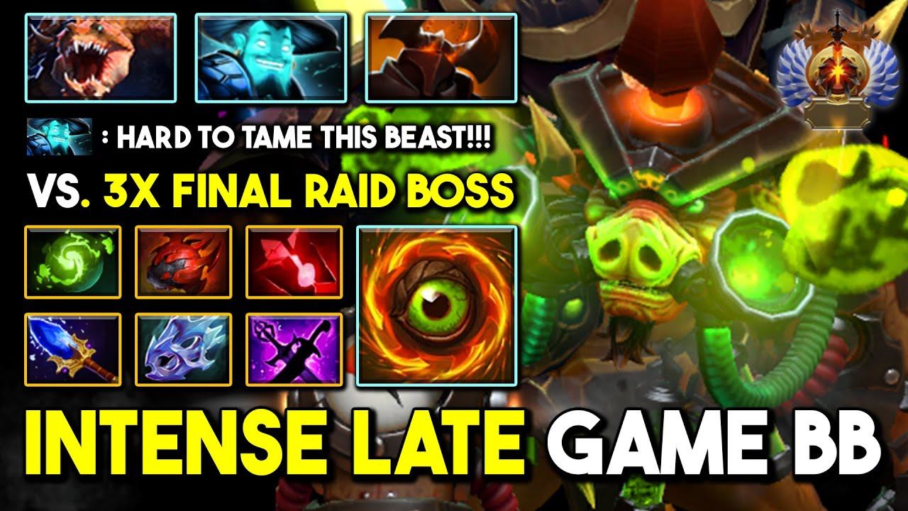 INTENSE LATE GAME Bristleback Max Slotted Item Build Facing Against 3x Final Raid Boss 7.34d DotA 2 смотреть онлайн