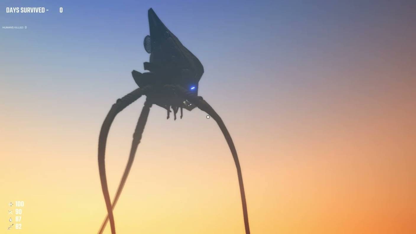 Tripod Striding Into The Sunset (Gameplay)