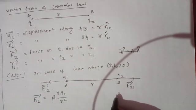 Class 12 Coulomb's law in vector form Electrostatic part 04 смотреть онлайн