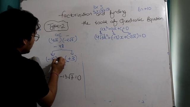 Solve - (4√6x2-13x-2√6=0) FACTORIZATION of Quadratic Equation (Type-2) смотреть онлайн