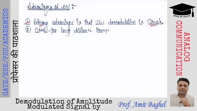 SYNCHRONOUS DETECTOR, DEMODULATION OF AMPLITUDE MODULATED SIGNAL, ANALOG COMM., Prof. Amit Baghel смотреть онлайн