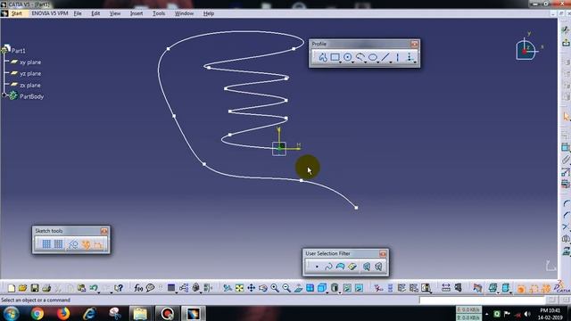 CATIA Tutorial 4-B: circle tool & spline tool смотреть онлайн