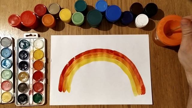 Как нарисовать Радугу Акварелью/Уроки Рисования/How to Draw a Rainbow Watercolor/ Drawing Lesson смотреть онлайн