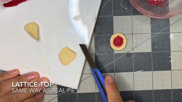 Dollhouse Miniature Cherry Pie From Polymer Clay Tutorial смотреть онлайн