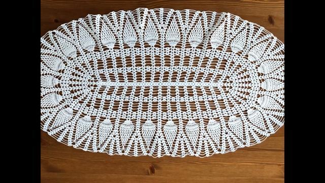 Crochet Table Runner Pattern l Oval Shape Table Cloth Pattern l Oval Lace Table Runner смотреть онлайн