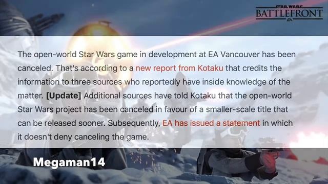 Star Wars - Open World Game Canceled By EA But New Game Maybe In The Works смотреть онлайн