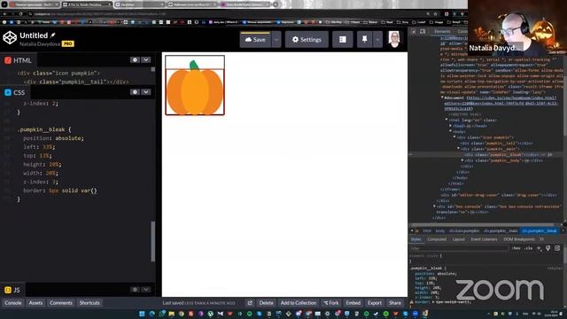 МК "Рисуем на CSS": делаем тыкву смотреть онлайн