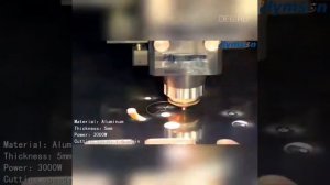 Резка алюминия 5 мм на лазерной установке HYMSON HF3015A (Китай)