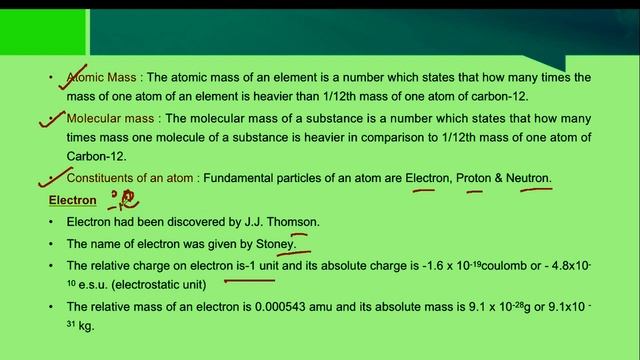 Chemistry||Dalton's Atomic Theory,Molecule,Mole, Avogadro Number,Electron, Proton&Neutron||L-3||DKS смотреть онлайн