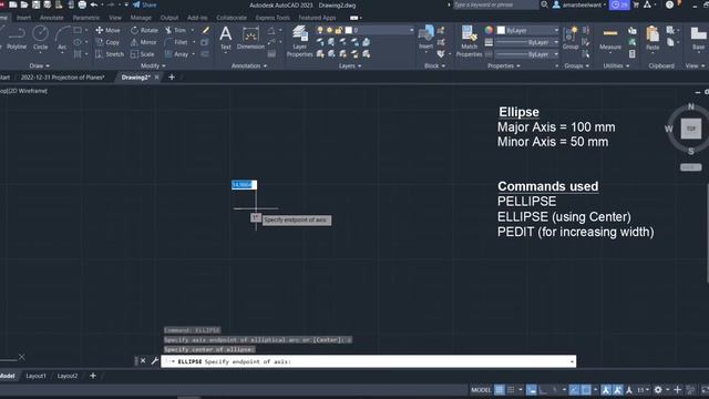 Increase thickness of an ellipse in AutoCAD смотреть онлайн