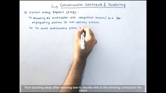 Earnest Money Deposit (EMD), Notice Inviting Tender (NIT), Pre-qualification of contractors | смотреть онлайн