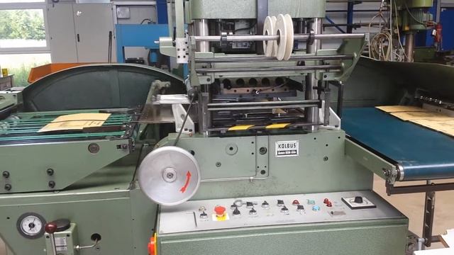 Kolbus embossing press, PE 70, by www.kruse-bsat.com Machine смотреть онлайн
