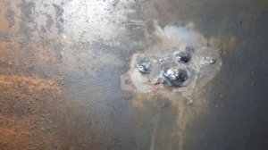 Сварка по воде. Результат заварки свища.