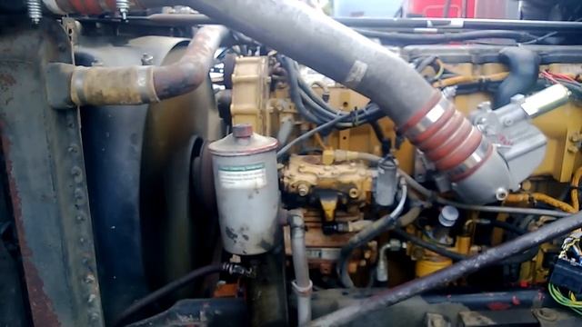 C15 Cat engine first start up with aftermarket ECU ECM system. смотреть онлайн