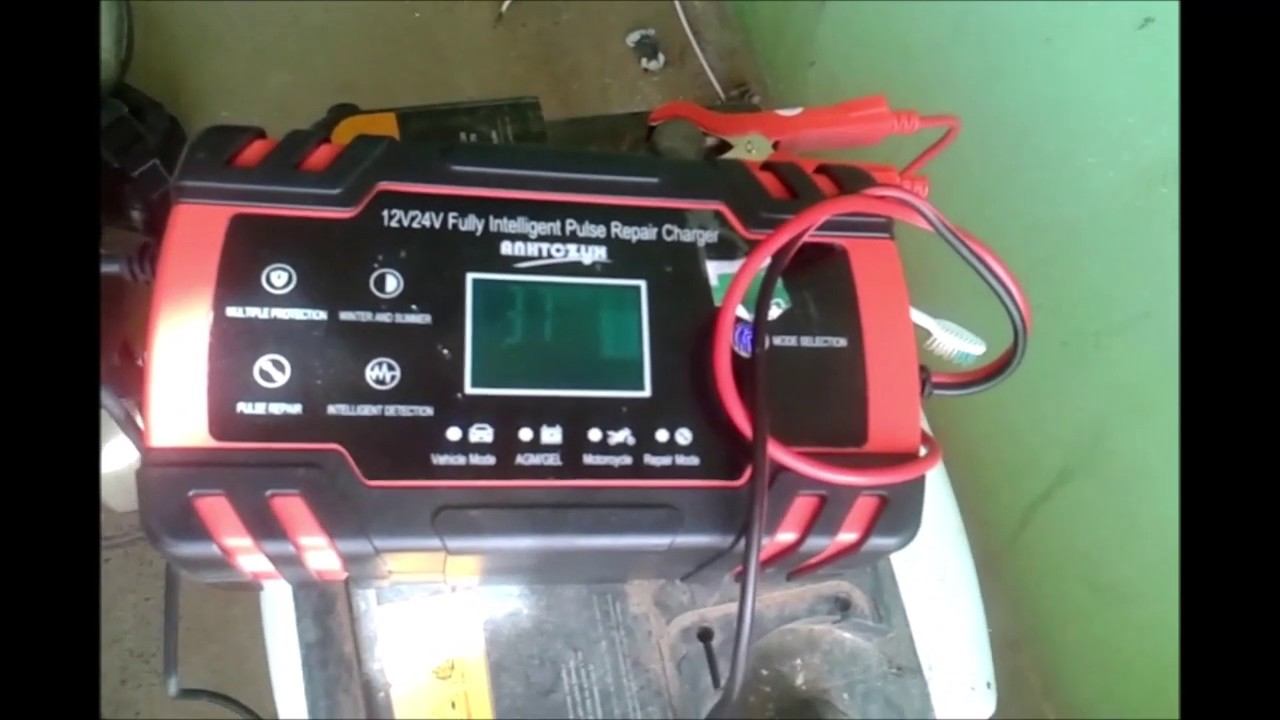 CARREGADOR DE BATERIA TOTALMENTE INTELIGENTE 12V-8A/24V-4A FULLY INTELLIGENT PULSE REPAIR CHARGER смотреть онлайн