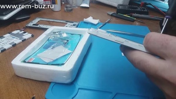 Samsung Note 4 N910 Установка модуля, Сборка, Замена шлейфа отпечатка, кнопки Home