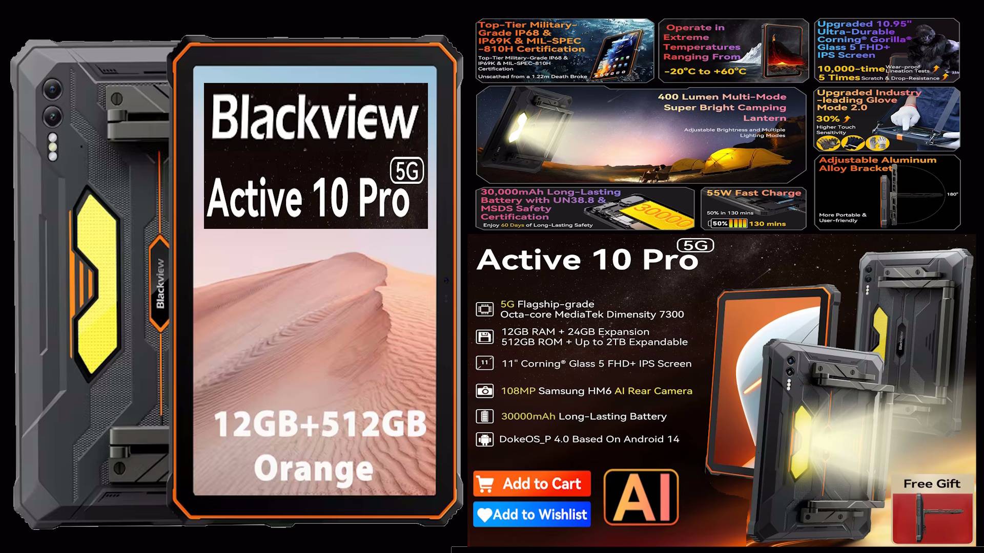 Blackview Active 10 Pro - коротко и по полочкам.