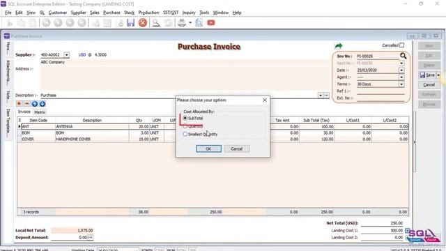 ASK BRYAN CHEONG SQL ACCOUNTING SOFTWARE LANDING COST смотреть онлайн