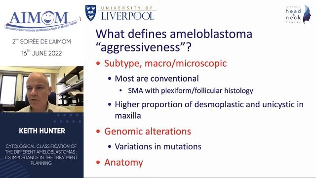AIMOM Webinars 2022, Session 2: Pathological aspects of Ameloblastoma смотреть онлайн