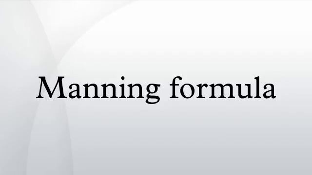 Manning formula смотреть онлайн