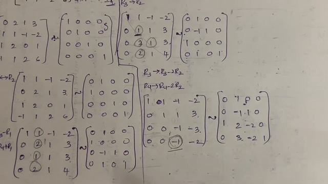 14 Finding Inverse By Gauss Jordan Method Example Problem-2 (4*4 Matrix) |M1| смотреть онлайн