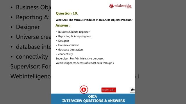 OBIA Interview Questions and Answers 2019 Part-1 | OBIA Interview Questions | Wisdom Jobs смотреть онлайн