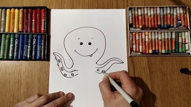 Как нарисовать Осминога/ Рисуем Осминога / Урок Рисования / How to Draw a octopus / Drawing Lesson смотреть онлайн
