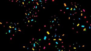 Футаж разноцветные конфети